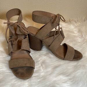 *3/$15* Merona Tan Lace Up Sandal Size 8